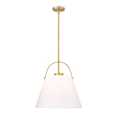 Z-Lite Z-Studio Pendant, 1-Light, 18 In.W x 18 In.H, Heritage Brass/Ivory 743P18-HBR